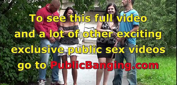  Public group sex orgy with a pregnant woman, right in the middle of a street despite all people walking down the street and watching them fucking. right in the middle of a street despite all the people walking down the street and watching them fucking.